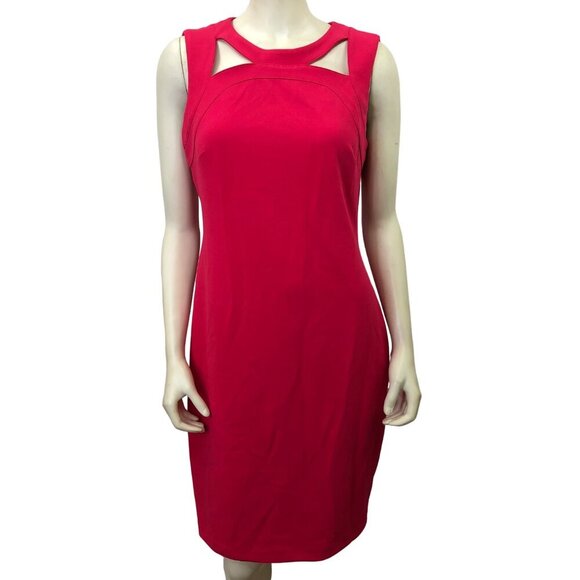 Calvin Klein Dresses & Skirts - CALVIN KLEIN SHEATH CUT OUT FRONT crepe scuba‎ DRESS SIZE 10